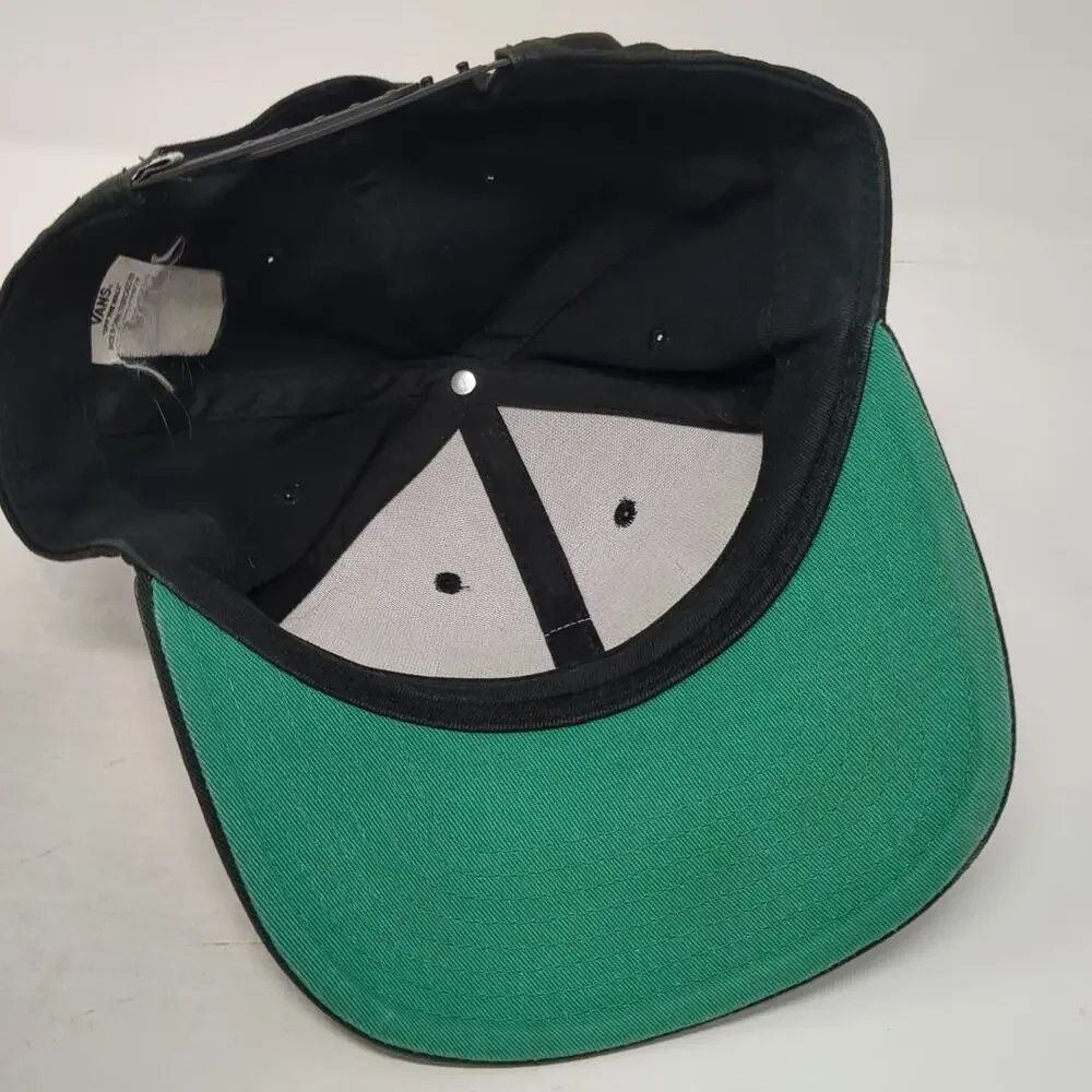 Vans Snapback Black One Size Fresh Daily Patch Green Underbrim Baseball Hat